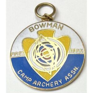 VTG 1.25" CAA Camp Archery Association NAA JOAD First Rank Bowman AWARD MEDAL